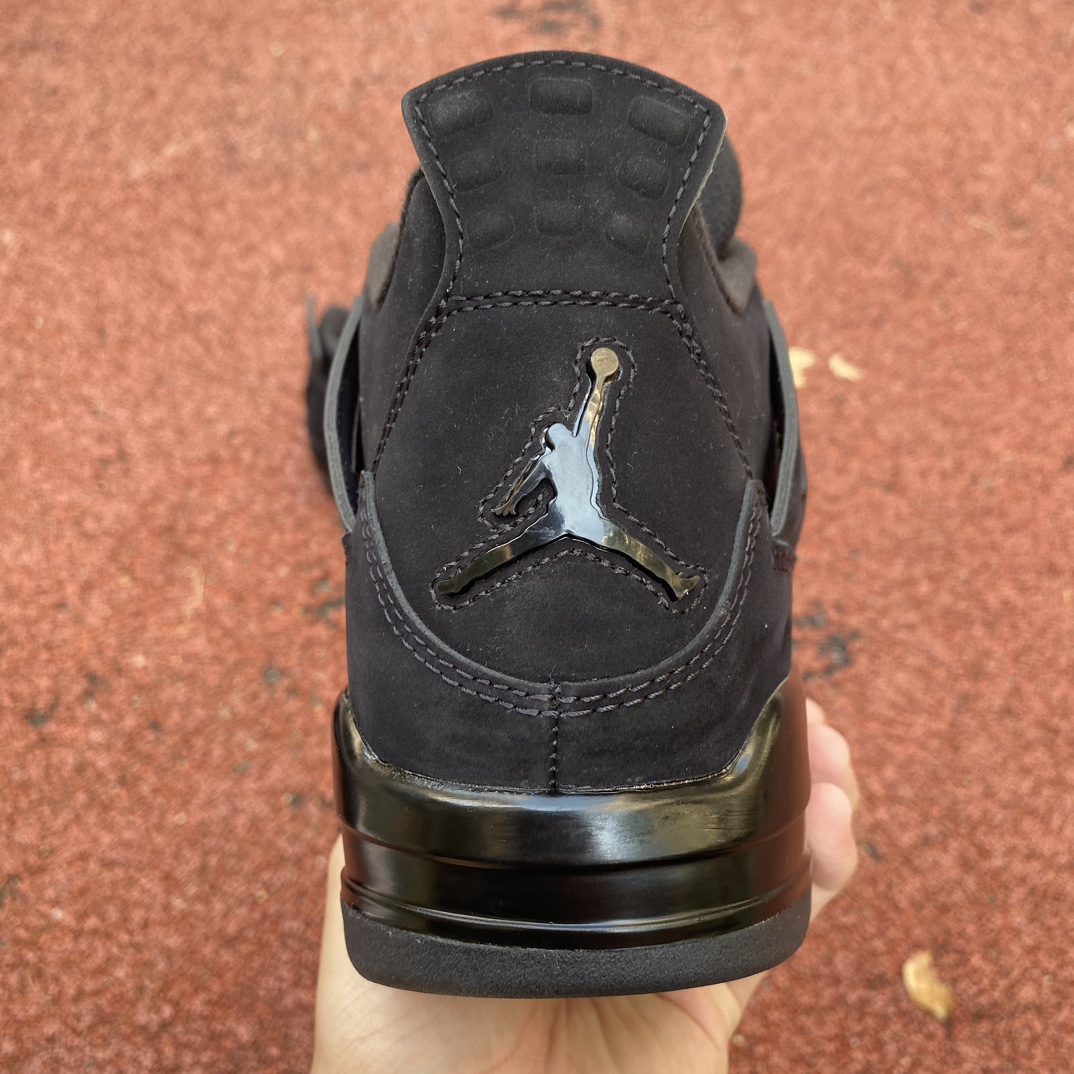 AJ4黑猫尺码:40-47.5福利特价-AirJordan4RetroBlackCat黑猫麂皮黑武士CU