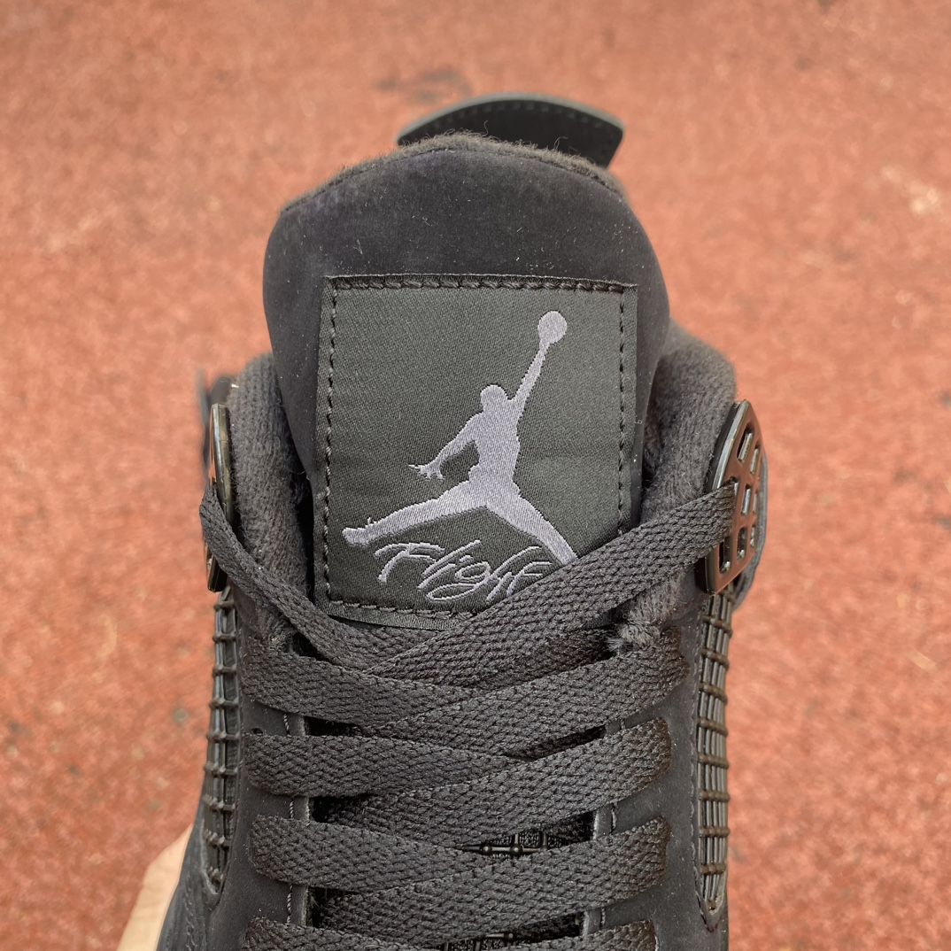 AJ4黑猫尺码:40-47.5福利特价-AirJordan4RetroBlackCat黑猫麂皮黑武士CU