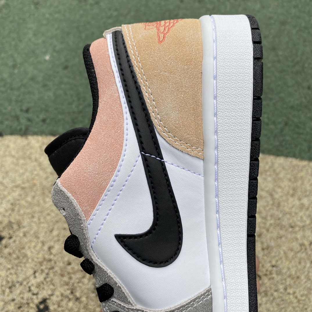 aj1黑白灰拼接low尺码40-46纯原版️AirJordan1lowAJ1耐克黑白灰复古运动篮球鞋DX