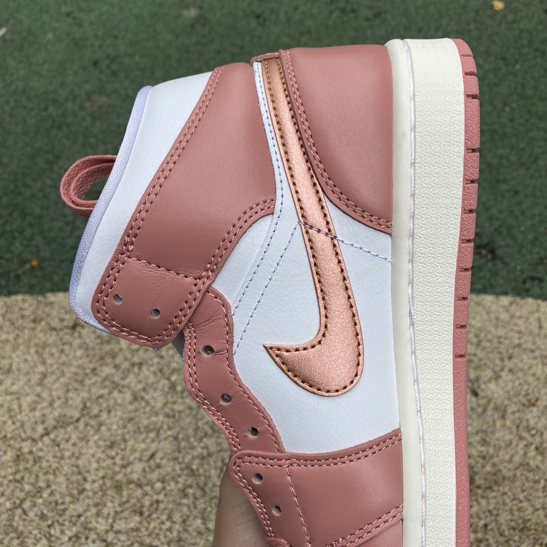 aj1mid玫瑰粉尺码35.5-46纯原版️AirJordan1MidSEAJ1粉色玫瑰粉中帮复古篮球鞋