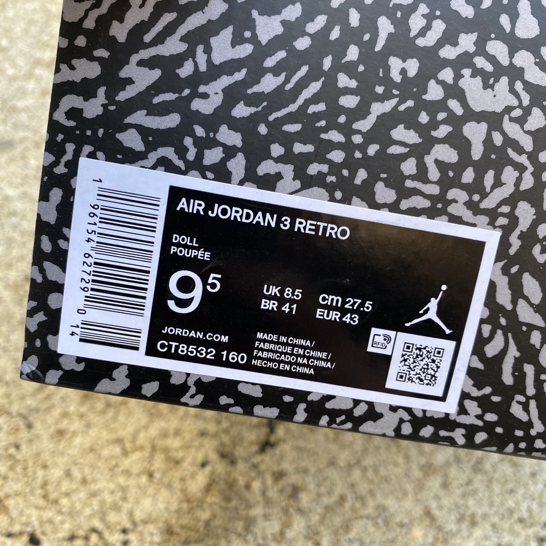 aj3棕绿拼接尺码36-47.5AirJordan3AJ3中帮复古篮球鞋CT8532-160