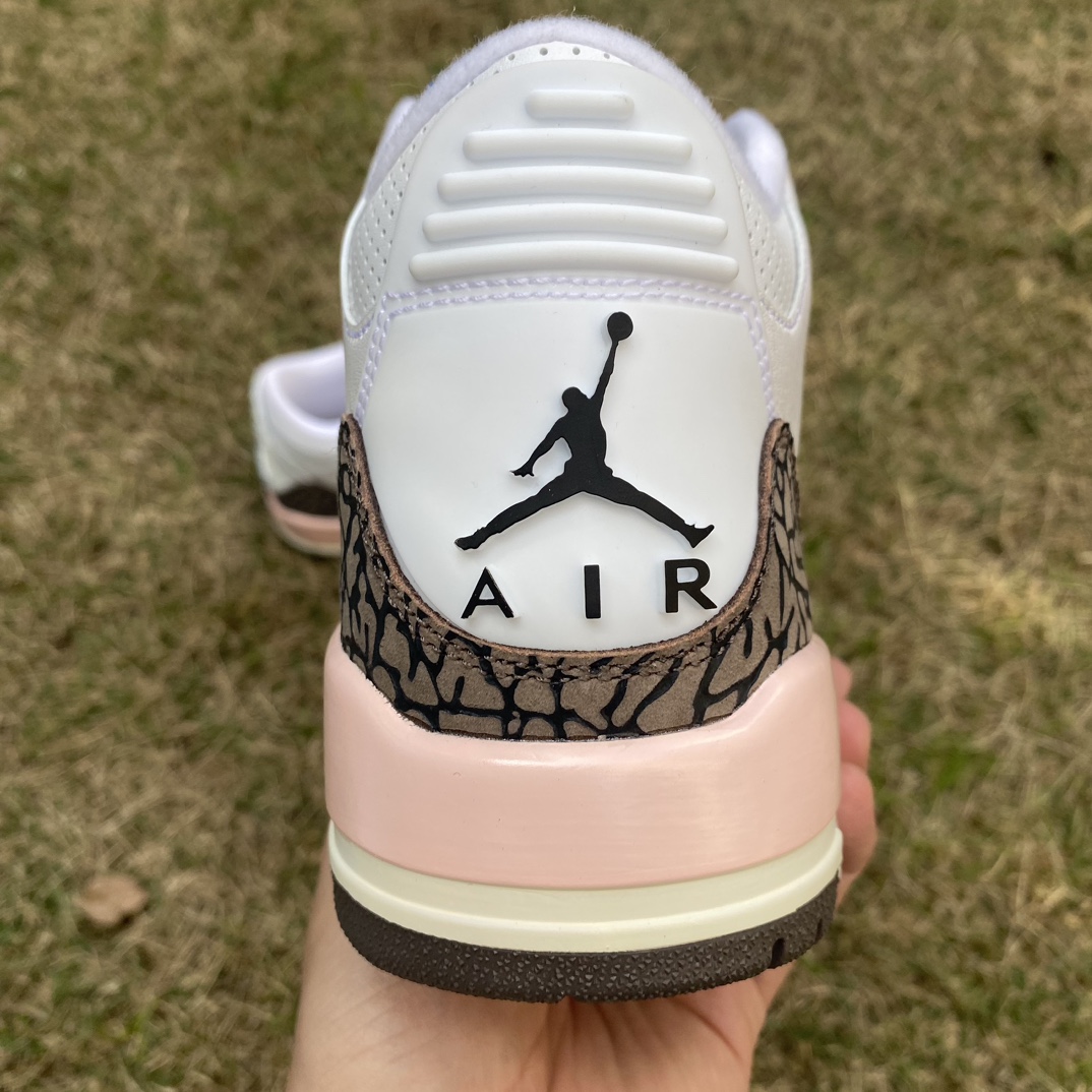 aj3樱花粉尺码36-48.5T1纯原版️AirJordan3AJ3白棕粉摩卡粉男女复古篮球鞋CK924