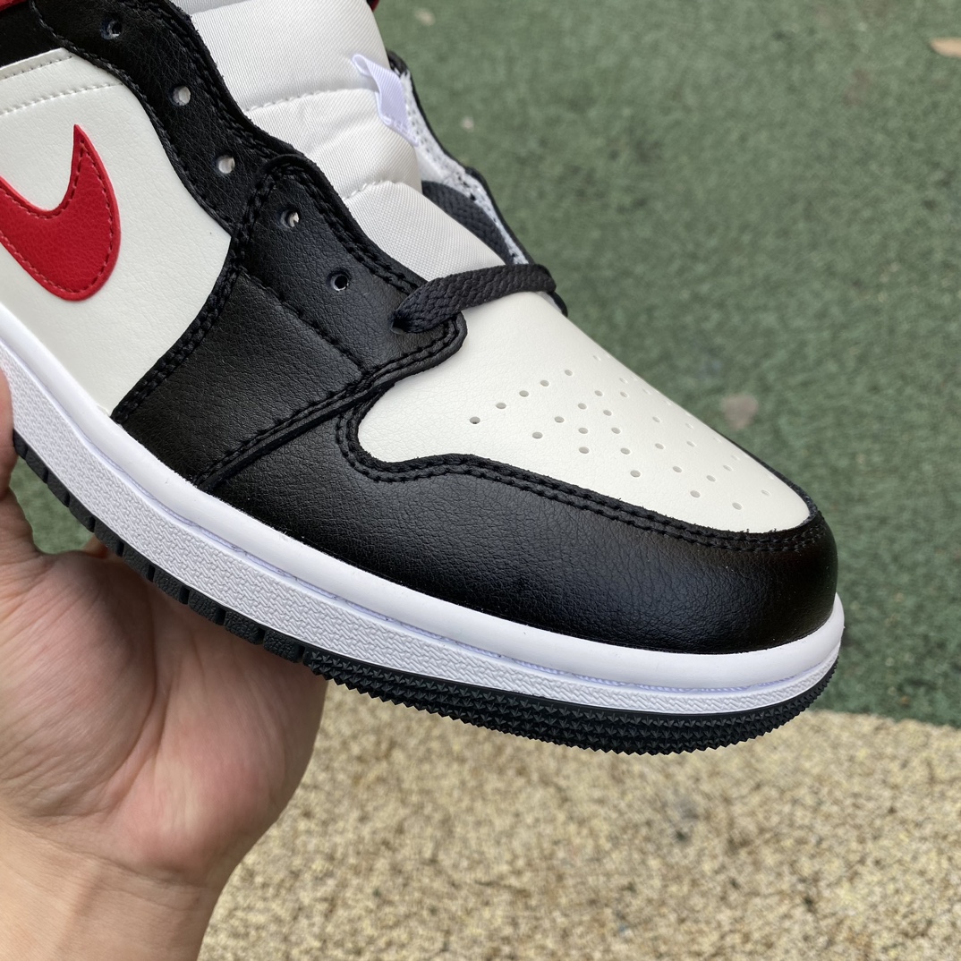 aj1Mid黑白红尺码35.5-46纯原版️AirJordan1MidAJ1黑红色中帮复古篮球鞋BQ64