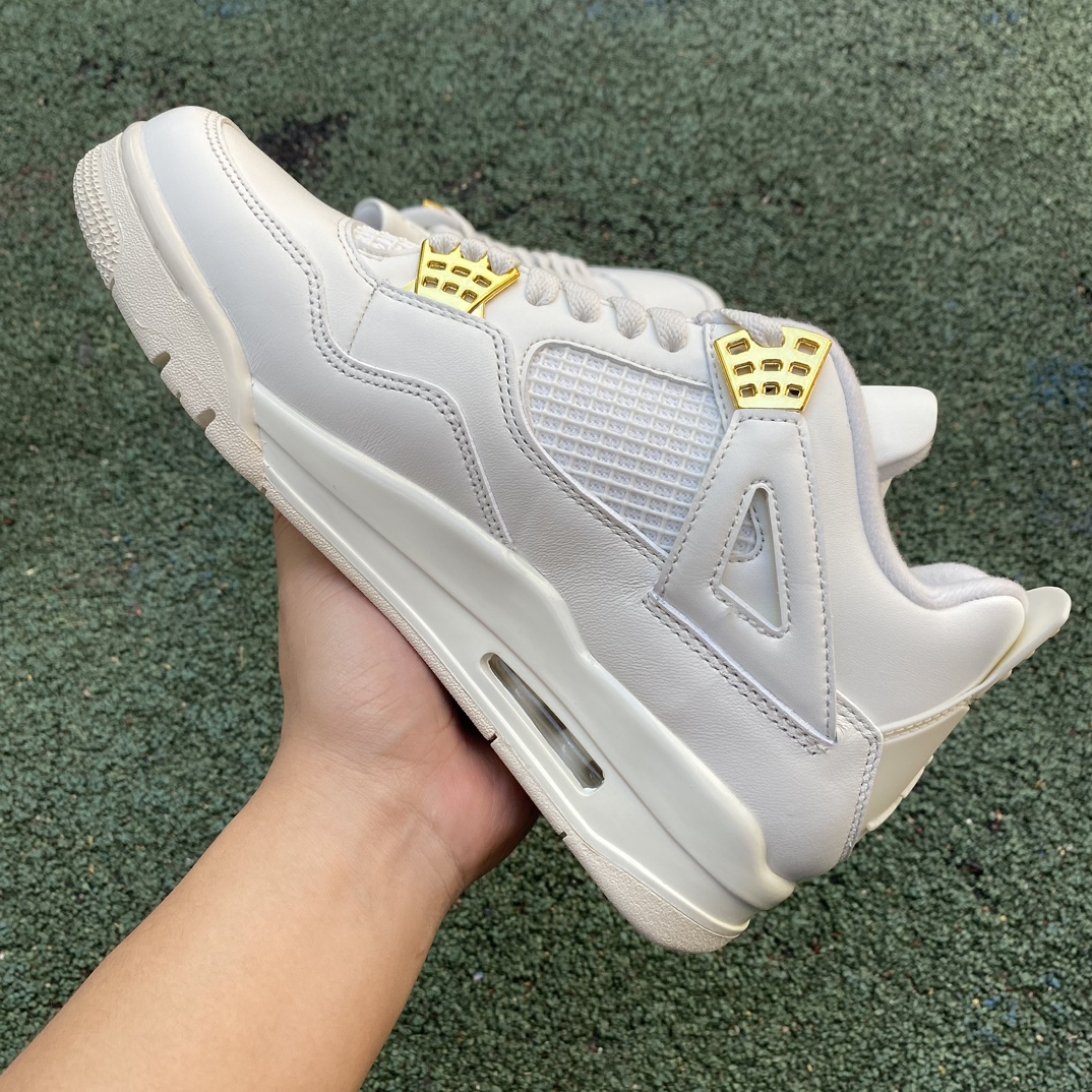 aj4纯白金扣尺码40.5-48.5cp纯原版️AirJordan4白色耐磨防滑透气复古中帮篮球鞋AQ9