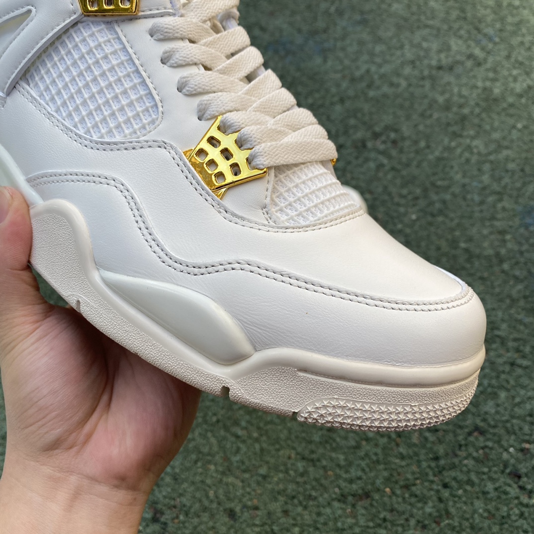 aj4纯白金扣尺码40.5-48.5cp纯原版️AirJordan4白色耐磨防滑透气复古中帮篮球鞋AQ9