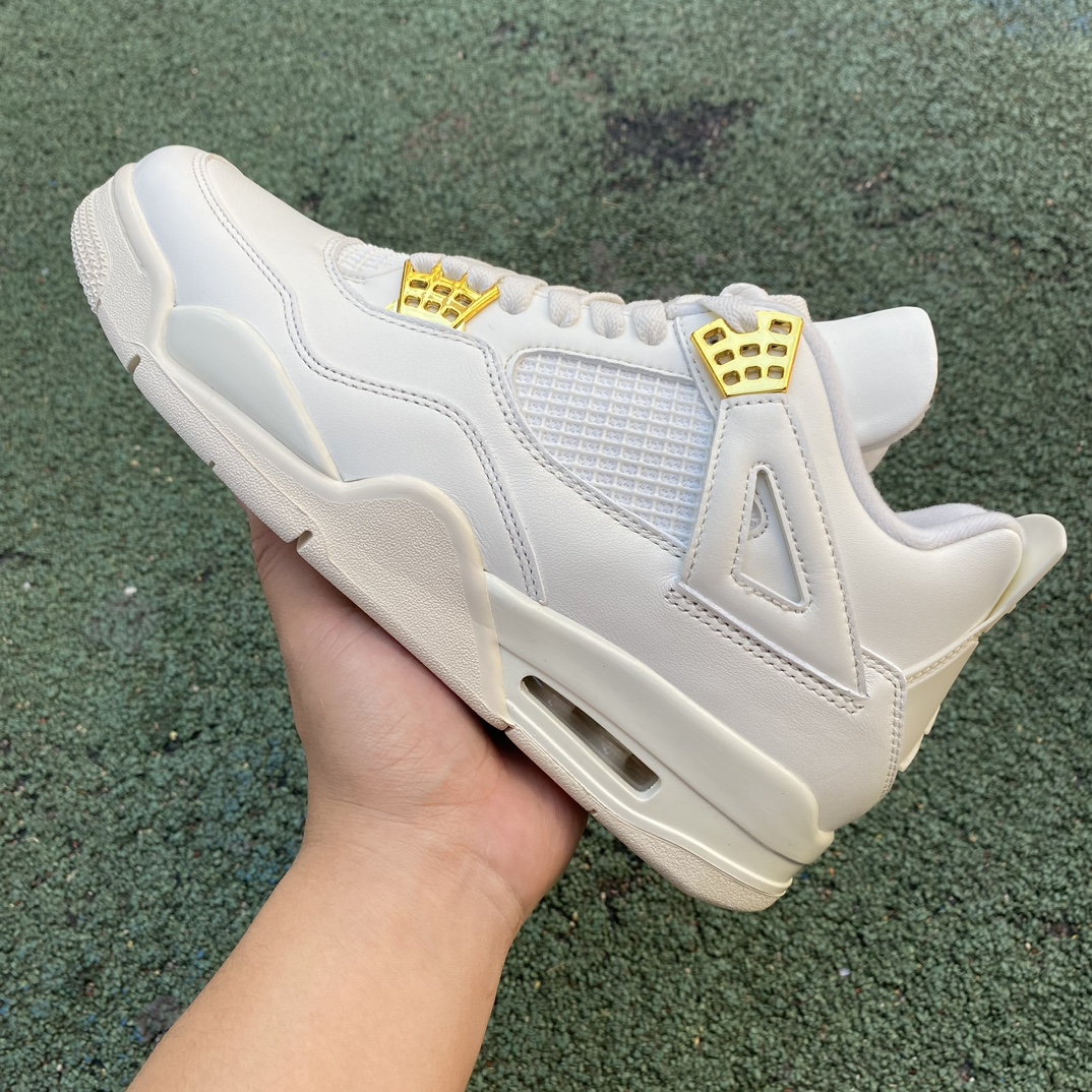 aj4纯白金扣尺码40.5-48.5cp纯原版️AirJordan4白色耐磨防滑透气复古中帮篮球鞋AQ9