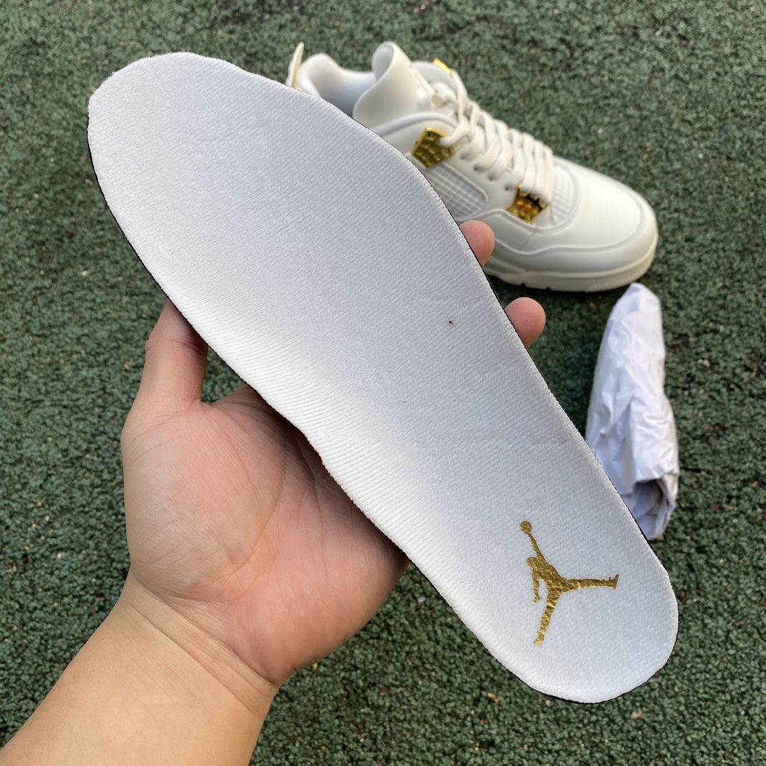 aj4纯白金扣尺码40.5-48.5cp纯原版️AirJordan4白色耐磨防滑透气复古中帮篮球鞋AQ9