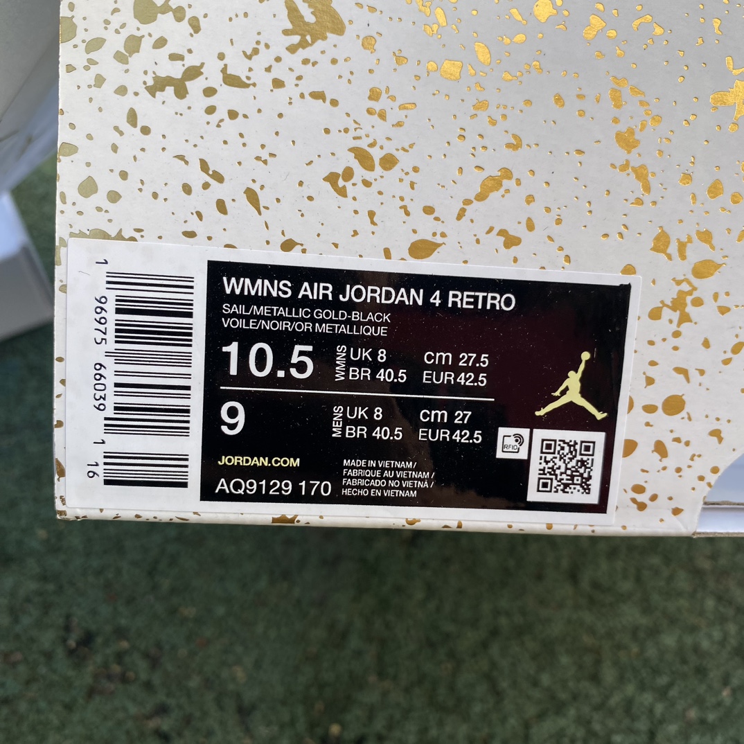 aj4纯白金扣尺码40.5-48.5cp纯原版️AirJordan4白色耐磨防滑透气复古中帮篮球鞋AQ9