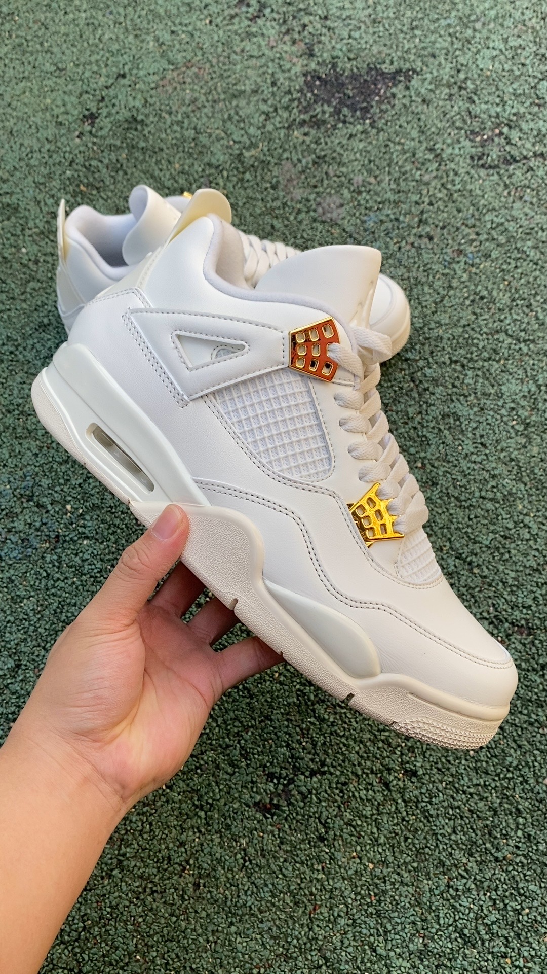 aj4纯白金扣尺码40.5-48.5cp纯原版️AirJordan4白色耐磨防滑透气复古中帮篮球鞋AQ9