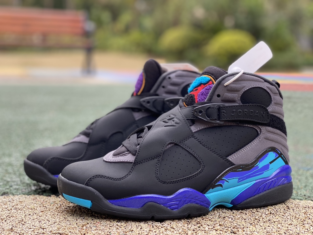 aj8黑紫尺码40-47.5AirJordan8RetroAquaAJ8全明星黑紫305381-025