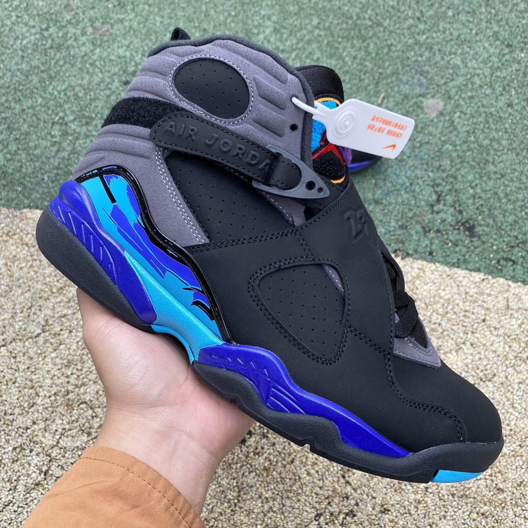 aj8黑紫尺码40-47.5AirJordan8RetroAquaAJ8全明星黑紫305381-025