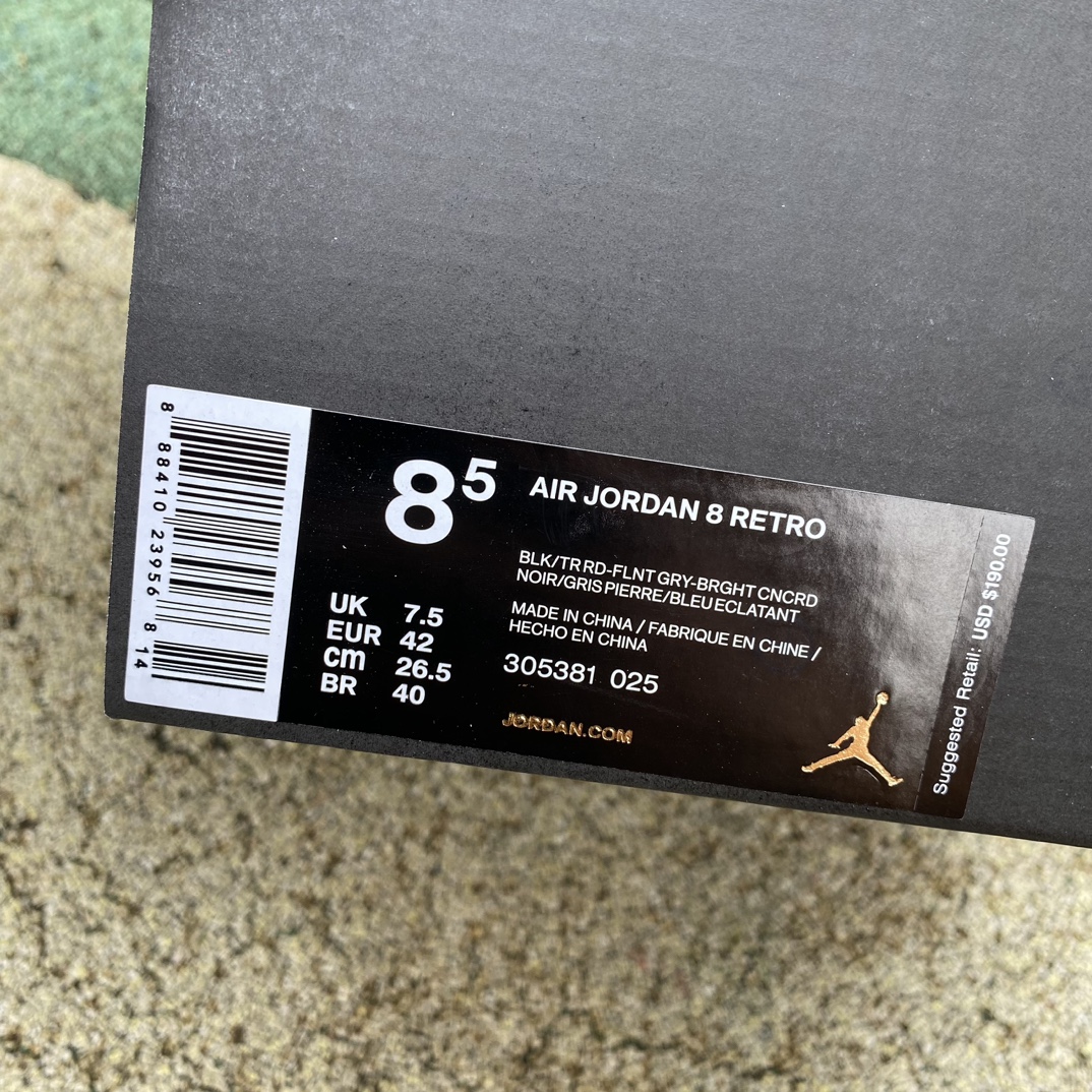 aj8黑紫尺码40-47.5AirJordan8RetroAquaAJ8全明星黑紫305381-025