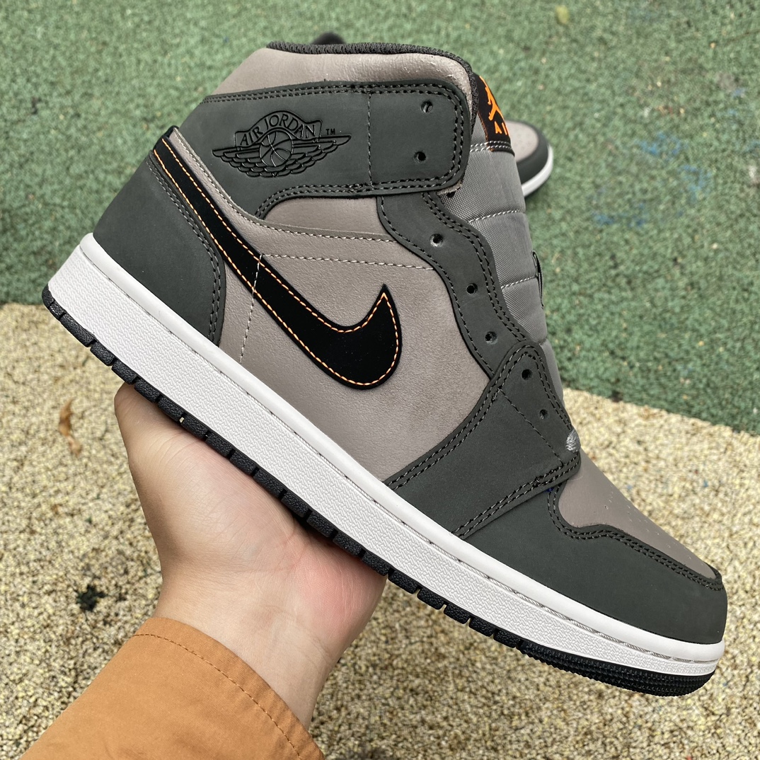 aj1Mid橄榄绿灰尺码40-46纯原版️AirJordan1MidAJ1中帮复古篮球鞋FQ8338-0