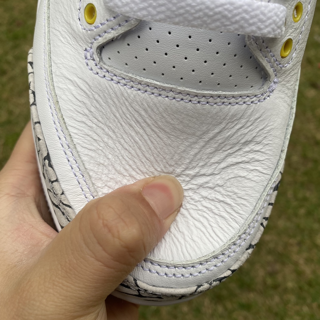 aj3白灰紫湖人尺码40-48.5t1纯原版️AirJordan3AJ3白灰紫湖人紫金爆裂纹复古中帮86