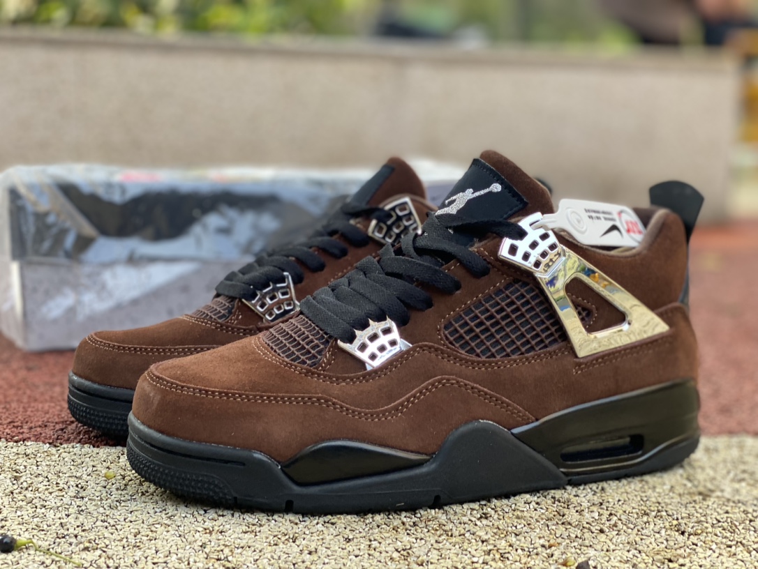 aj4棕黑金属尺码36-47.5AirJordan4黑棕色金属液态AQ9129-002