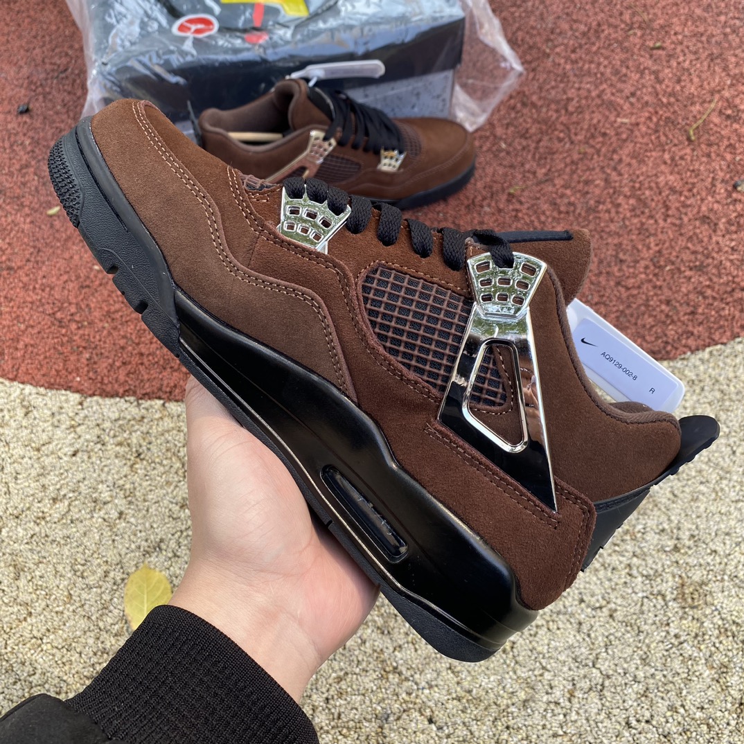 aj4棕黑金属尺码36-47.5AirJordan4黑棕色金属液态AQ9129-002