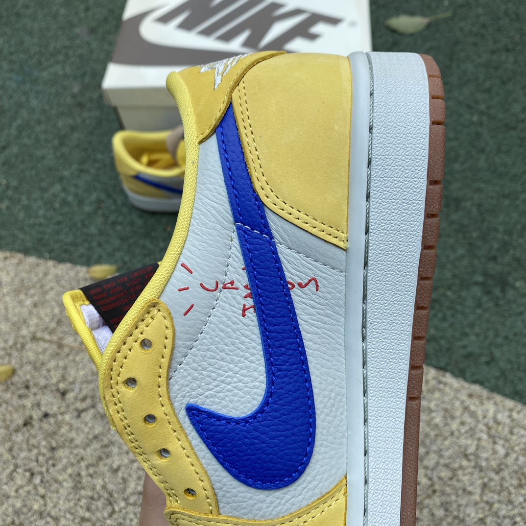 aj1倒钩低帮白黄蓝尺码36-48.5特供版️LJR出品TravisScottxAirJordan1Lo