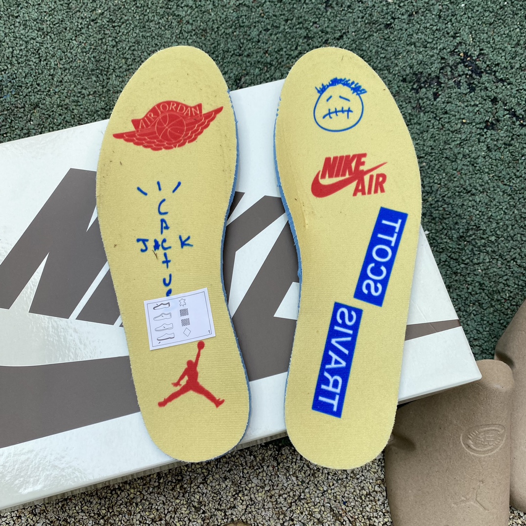 aj1倒钩低帮白黄蓝尺码36-48.5特供版️LJR出品TravisScottxAirJordan1Lo