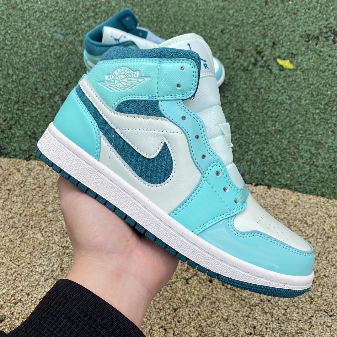 AJ1Mid冰蓝尺码35.5-46纯原版️NikeAirJordan1MidSEAJ1冰蓝中帮DZ374