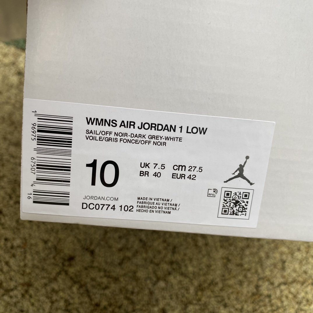 aj1深灰色low尺码35.5-46纯原版️AirJordan1AJ1深灰色复古低帮运动鞋篮球鞋DC07