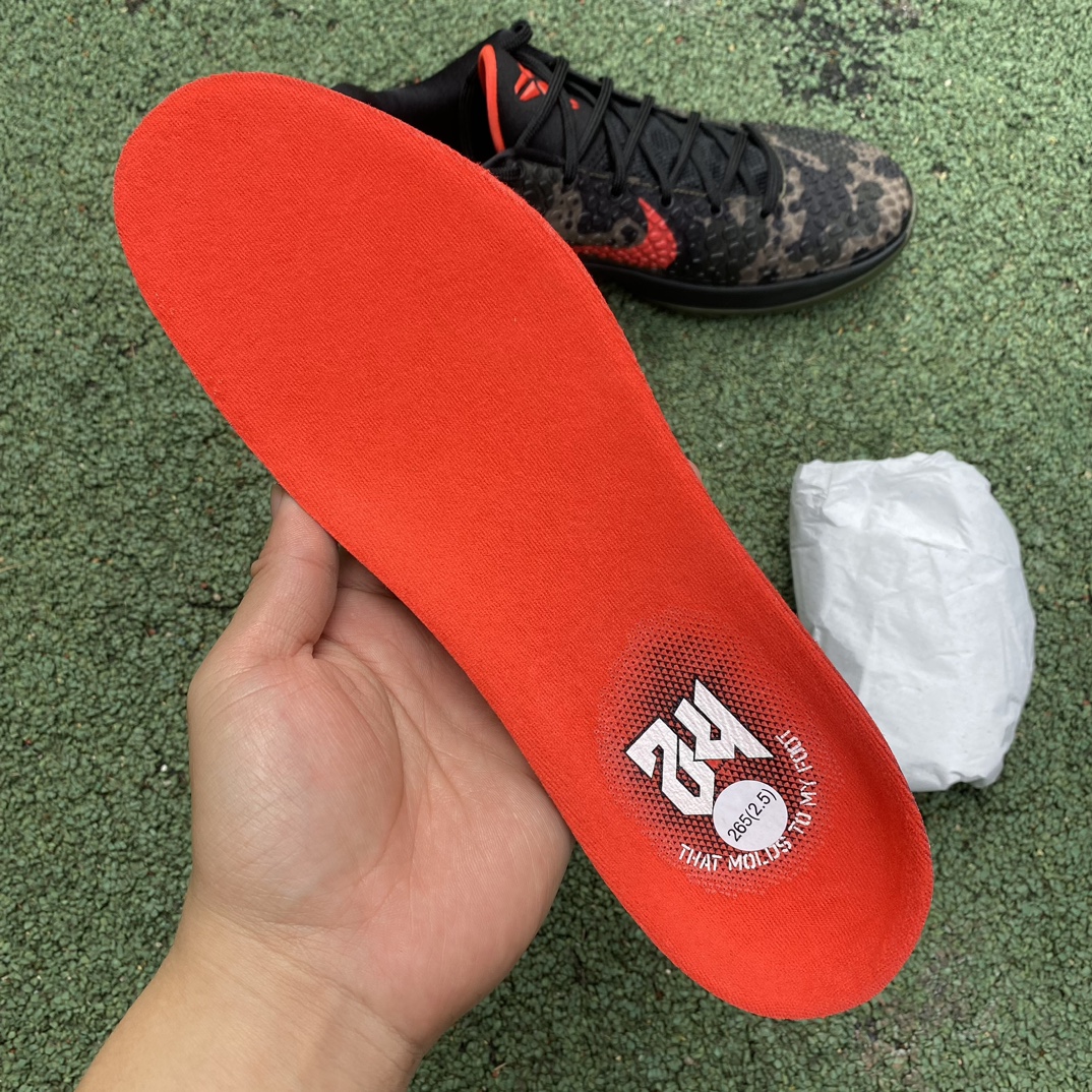 科比6迷彩黑红尺码40-48.5s2纯原版️偏小0.5-1码️NikeKobe6ZK6科比6迷彩黑红低帮