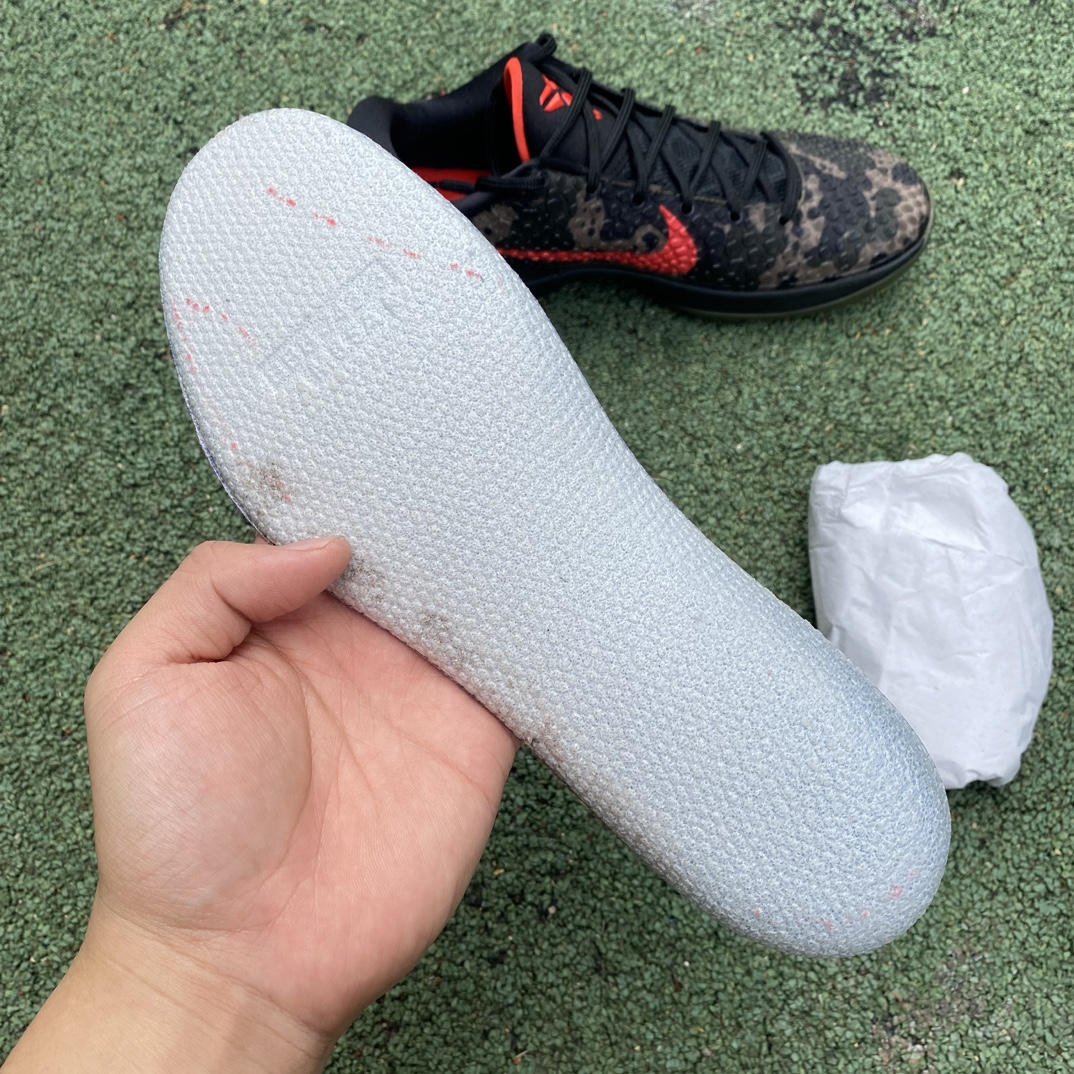 科比6迷彩黑红尺码40-48.5s2纯原版️偏小0.5-1码️NikeKobe6ZK6科比6迷彩黑红低帮