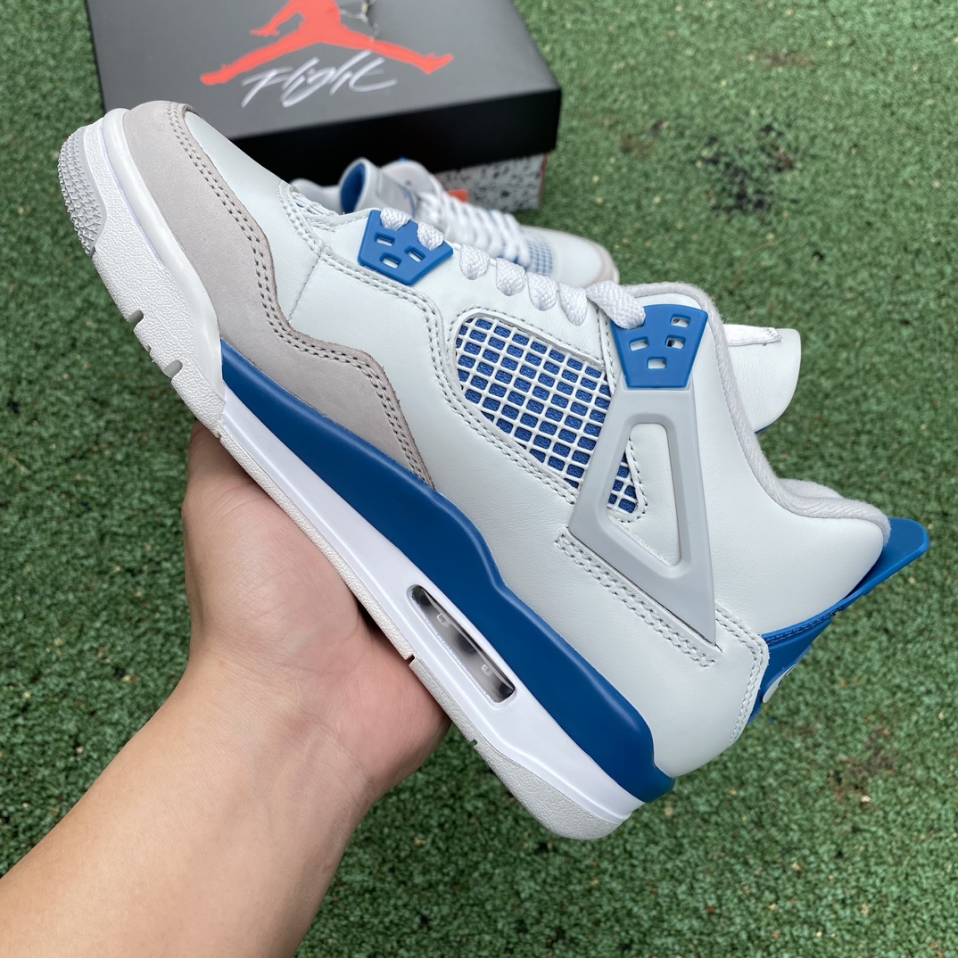 aj4白蓝女款实拍裁片纯原版️尺码36-40AirJordan4AJ4白蓝2024版复古篮球鞋FV502