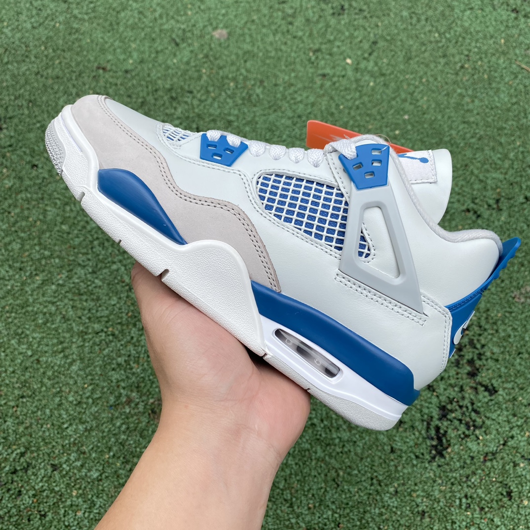 aj4白蓝女款实拍裁片纯原版️尺码36-40AirJordan4AJ4白蓝2024版复古篮球鞋FV502