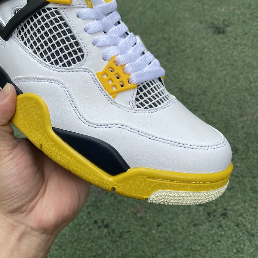 aj4白橙黄尺码40.5-48.5裁片纯原版-AirJordan4AJ4白橙色RetroVividSul