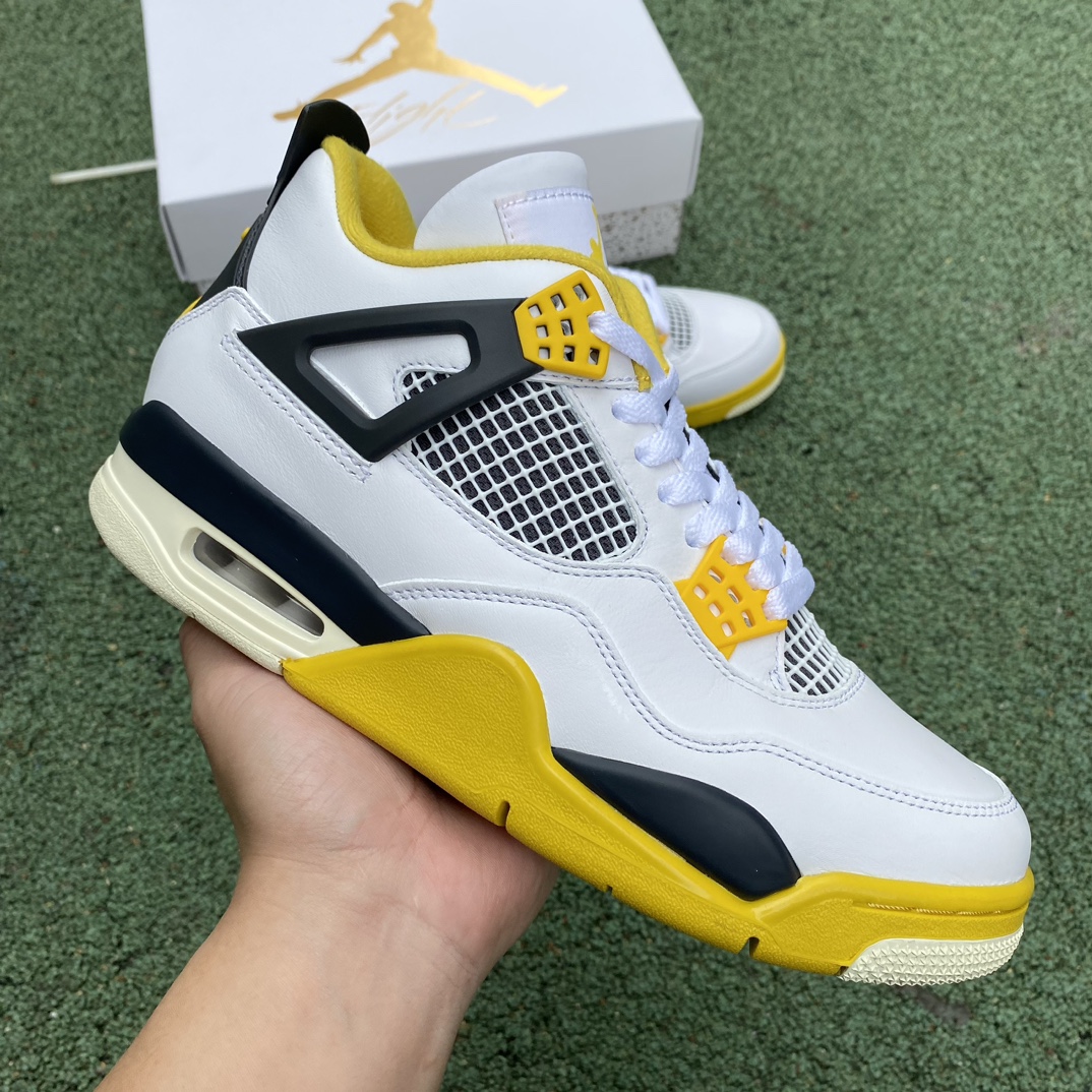 aj4白橙黄尺码40.5-48.5裁片纯原版-AirJordan4AJ4白橙色RetroVividSul