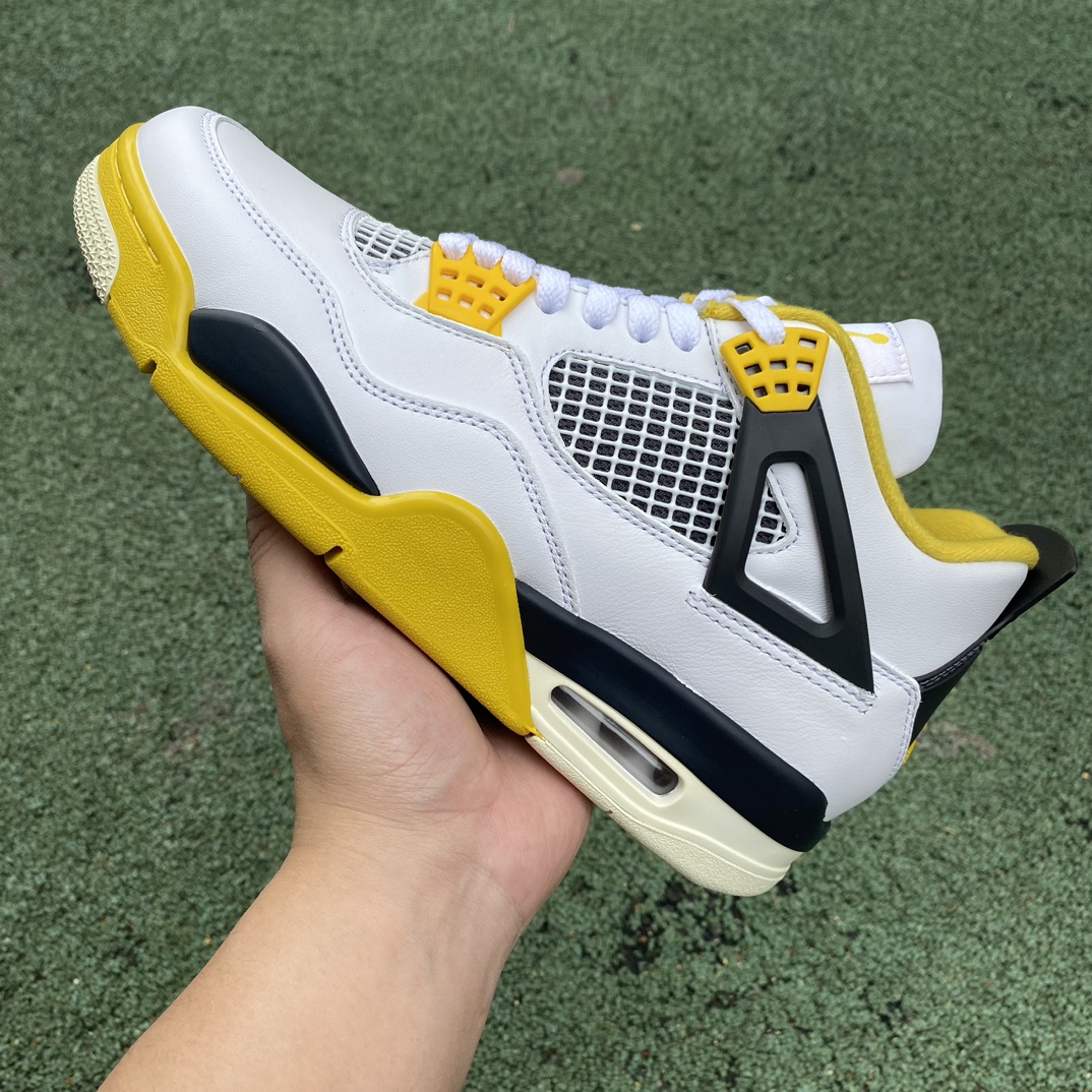 aj4白橙黄尺码40.5-48.5裁片纯原版-AirJordan4AJ4白橙色RetroVividSul