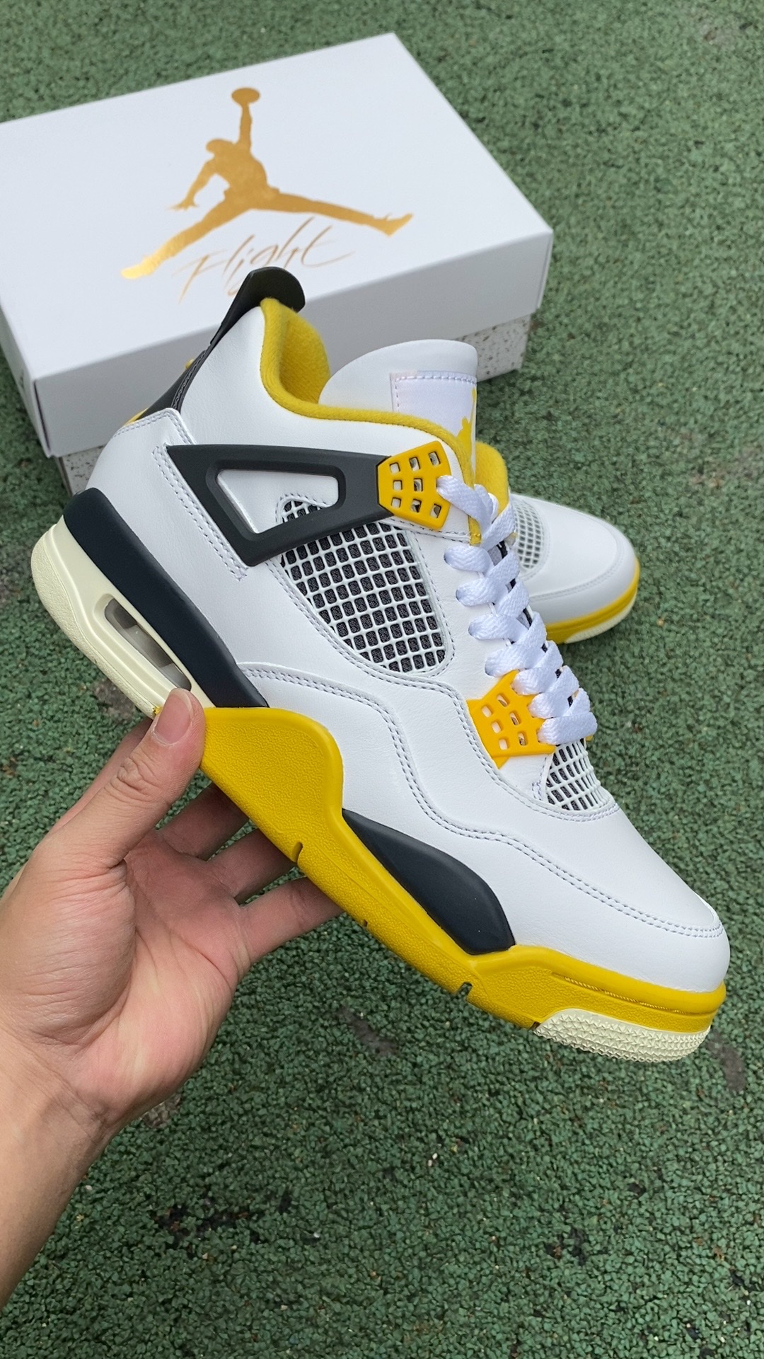 aj4白橙黄尺码40.5-48.5裁片纯原版-AirJordan4AJ4白橙色RetroVividSul