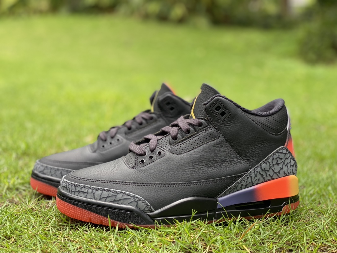 LW版-JBalvinxJordanAirJordan3Rio黑彩虹FN0344-001尺码36-48.