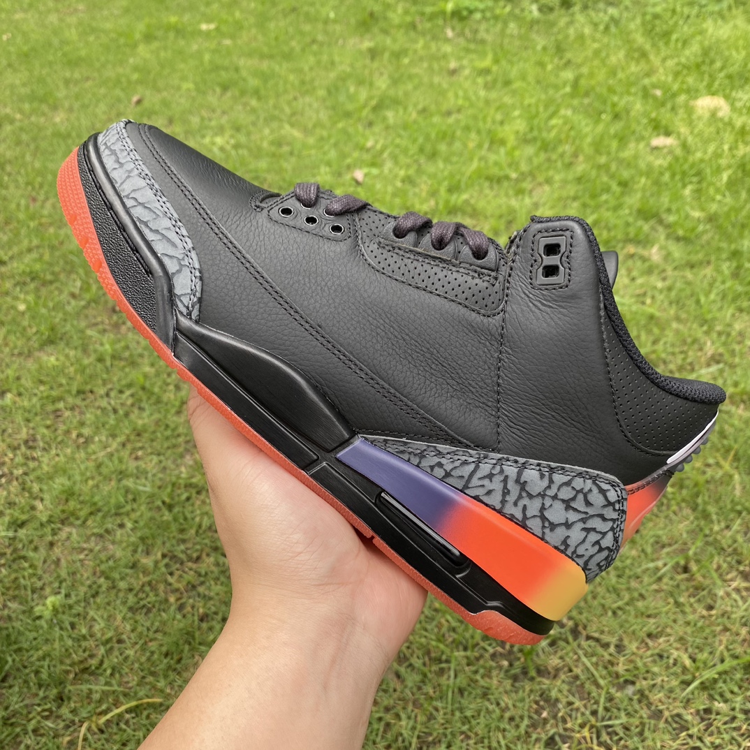 LW版-JBalvinxJordanAirJordan3Rio黑彩虹FN0344-001尺码36-48.