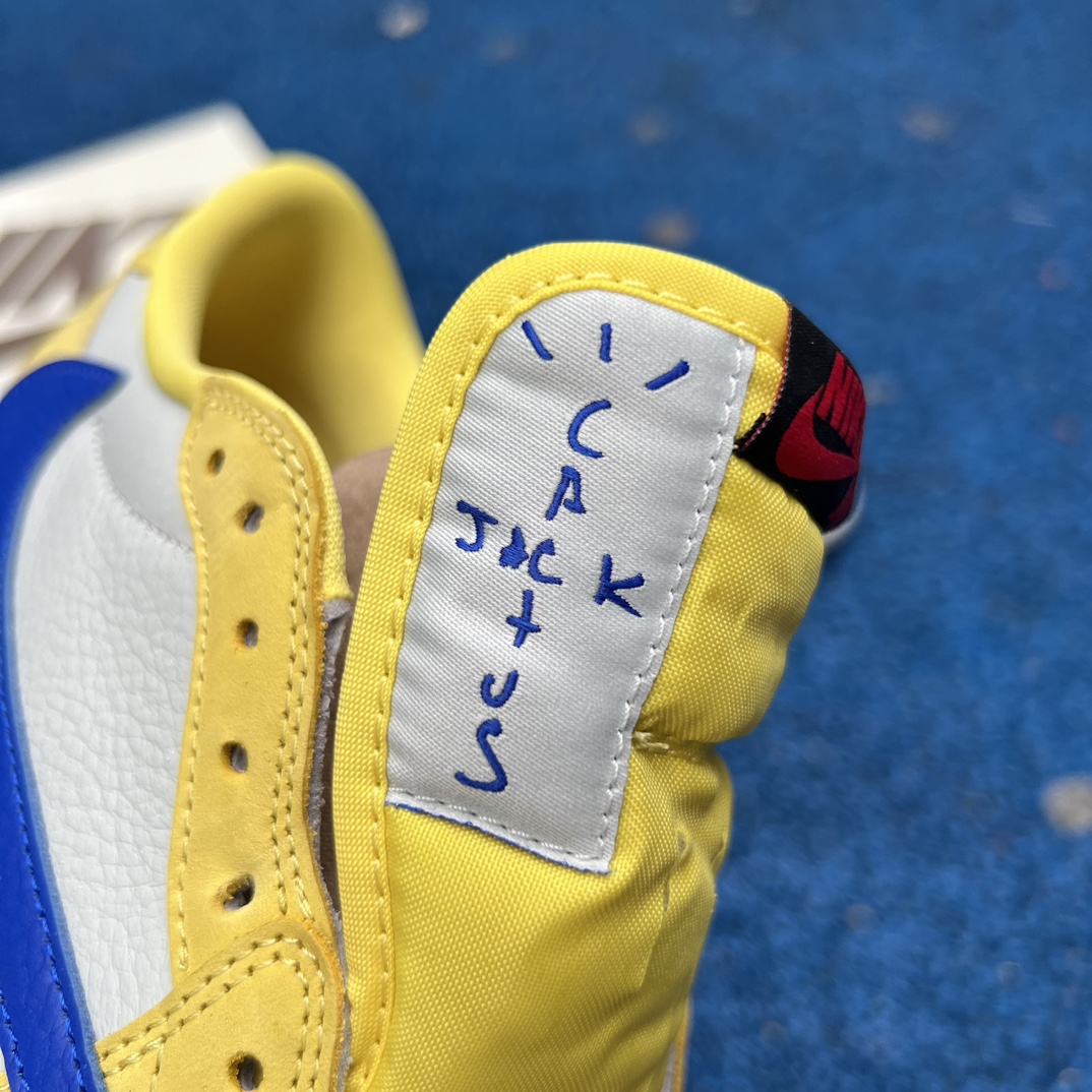 aj1倒钩低帮白黄蓝渠道纯原版️尺码36-47.5TravisScottxAirJordan1Low“C