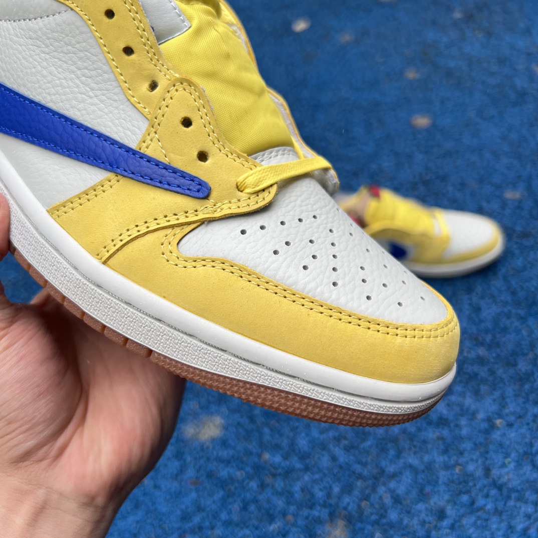 aj1倒钩低帮白黄蓝渠道纯原版️尺码36-47.5TravisScottxAirJordan1Low“C