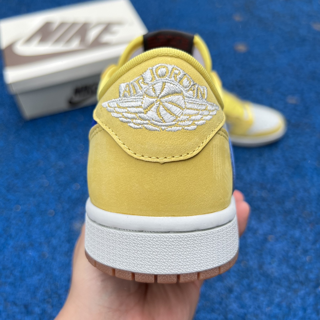 aj1倒钩低帮白黄蓝渠道纯原版️尺码36-47.5TravisScottxAirJordan1Low“C