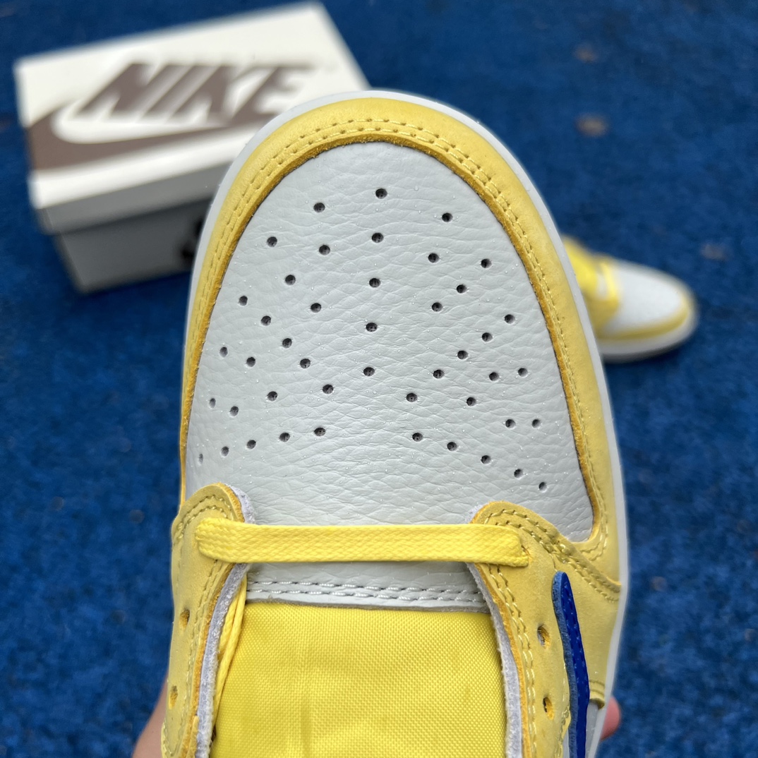 aj1倒钩低帮白黄蓝渠道纯原版️尺码36-47.5TravisScottxAirJordan1Low“C