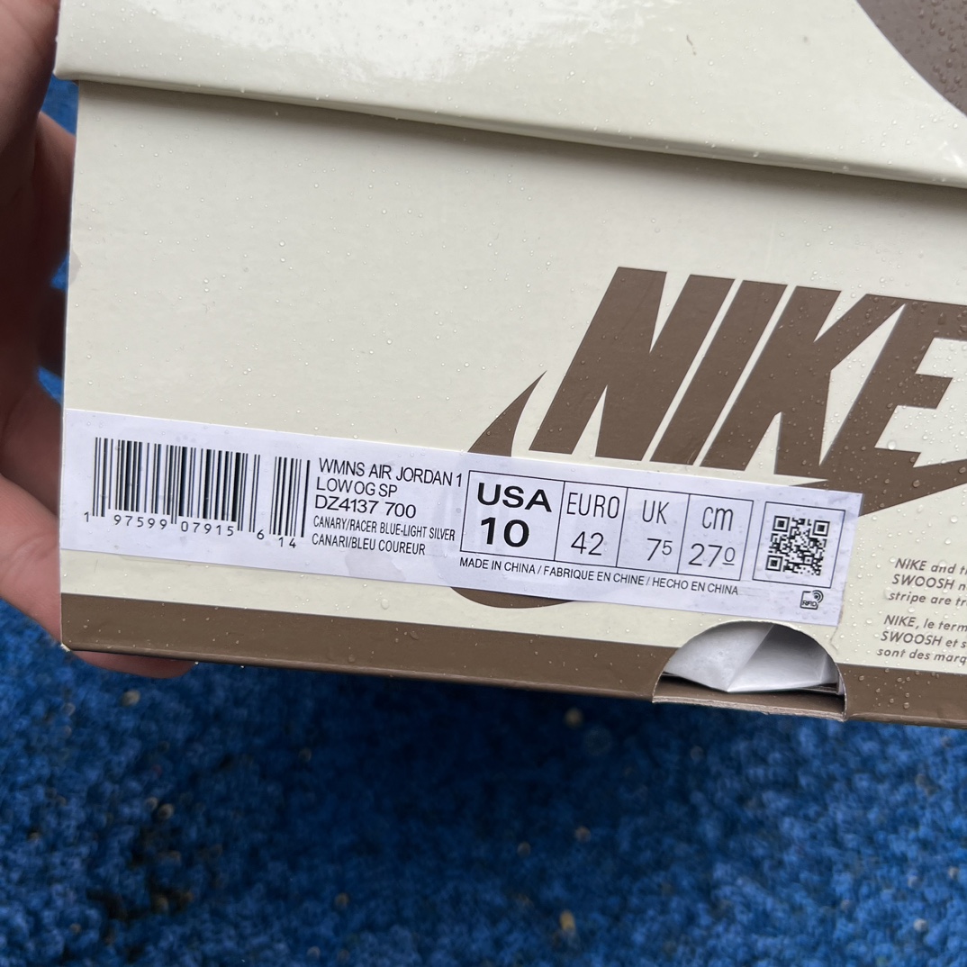 aj1倒钩低帮白黄蓝渠道纯原版️尺码36-47.5TravisScottxAirJordan1Low“C