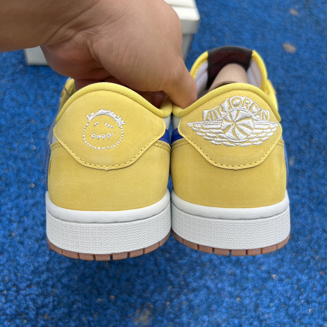 aj1倒钩低帮白黄蓝渠道纯原版️尺码36-47.5TravisScottxAirJordan1Low“C