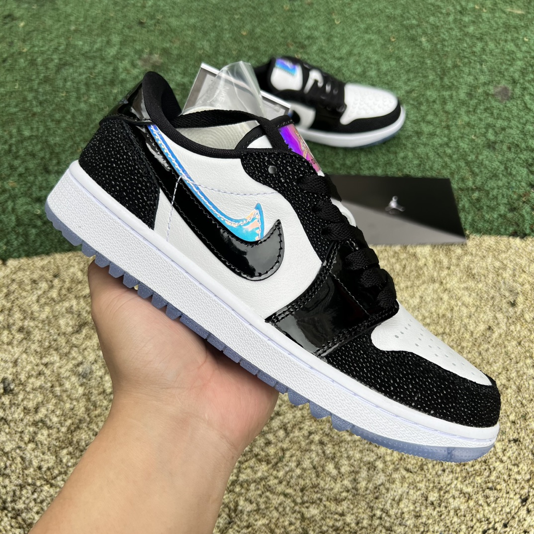 aj1低帮高尔夫黑白双钩纯原版️AirJordan1LowGolf“EndlessPursuit”黑白篮