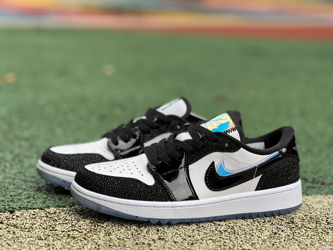 aj1低帮高尔夫黑白双钩纯原版️AirJordan1LowGolf“EndlessPursuit”黑白篮