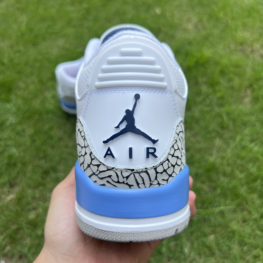 aj3北卡蓝尺码40-47.5AirJordan3AJ3北卡蓝白蓝UNC爆裂纹PE球鞋CT8532-10