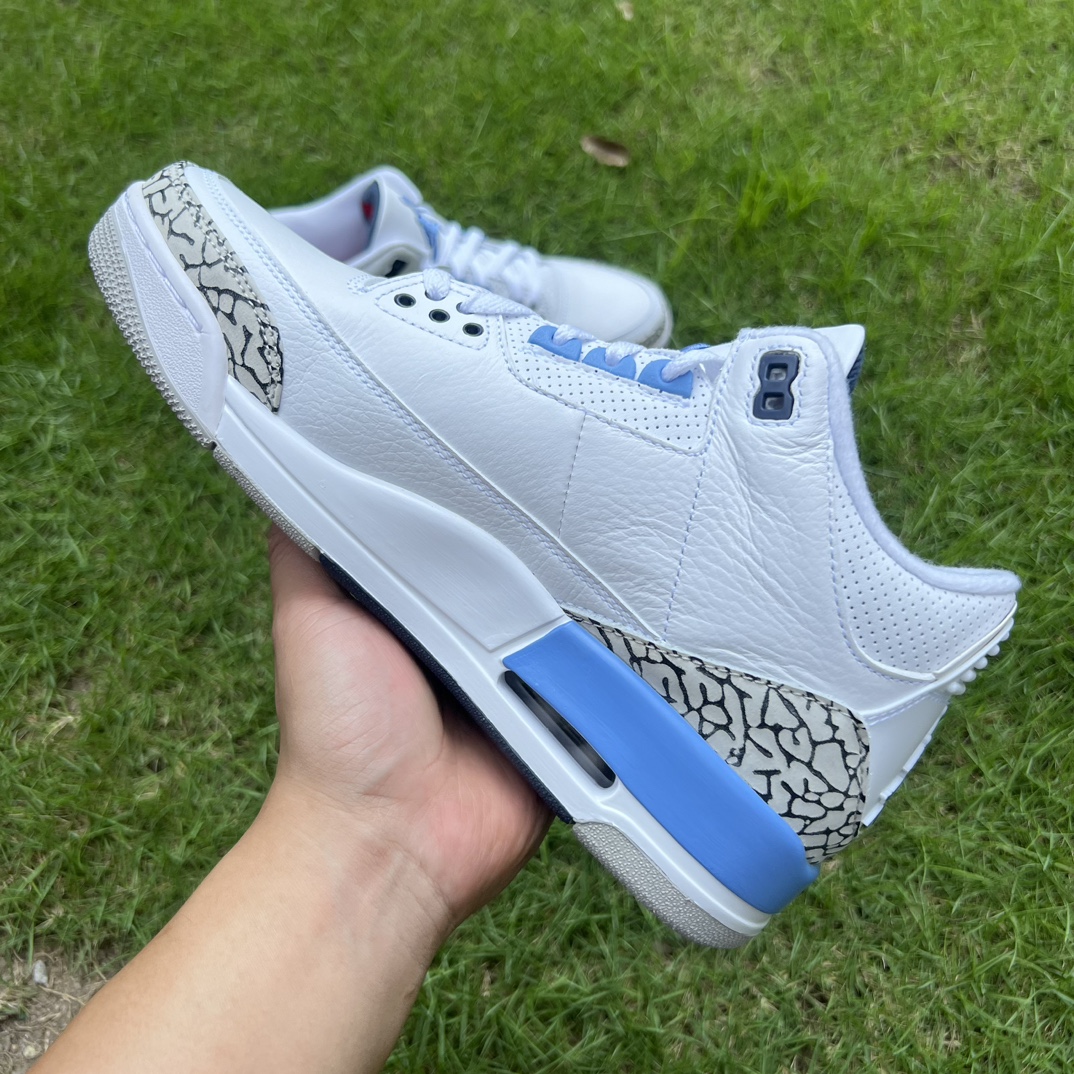 aj3北卡蓝尺码40-47.5AirJordan3AJ3北卡蓝白蓝UNC爆裂纹PE球鞋CT8532-10