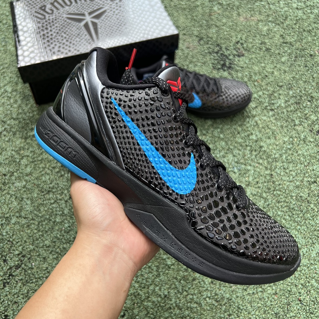 科比6黑蓝s2纯原版尺码40-48.5NikeZoomKobe6男子低帮篮球鞋耐磨舒适运动鞋-6偏小0.