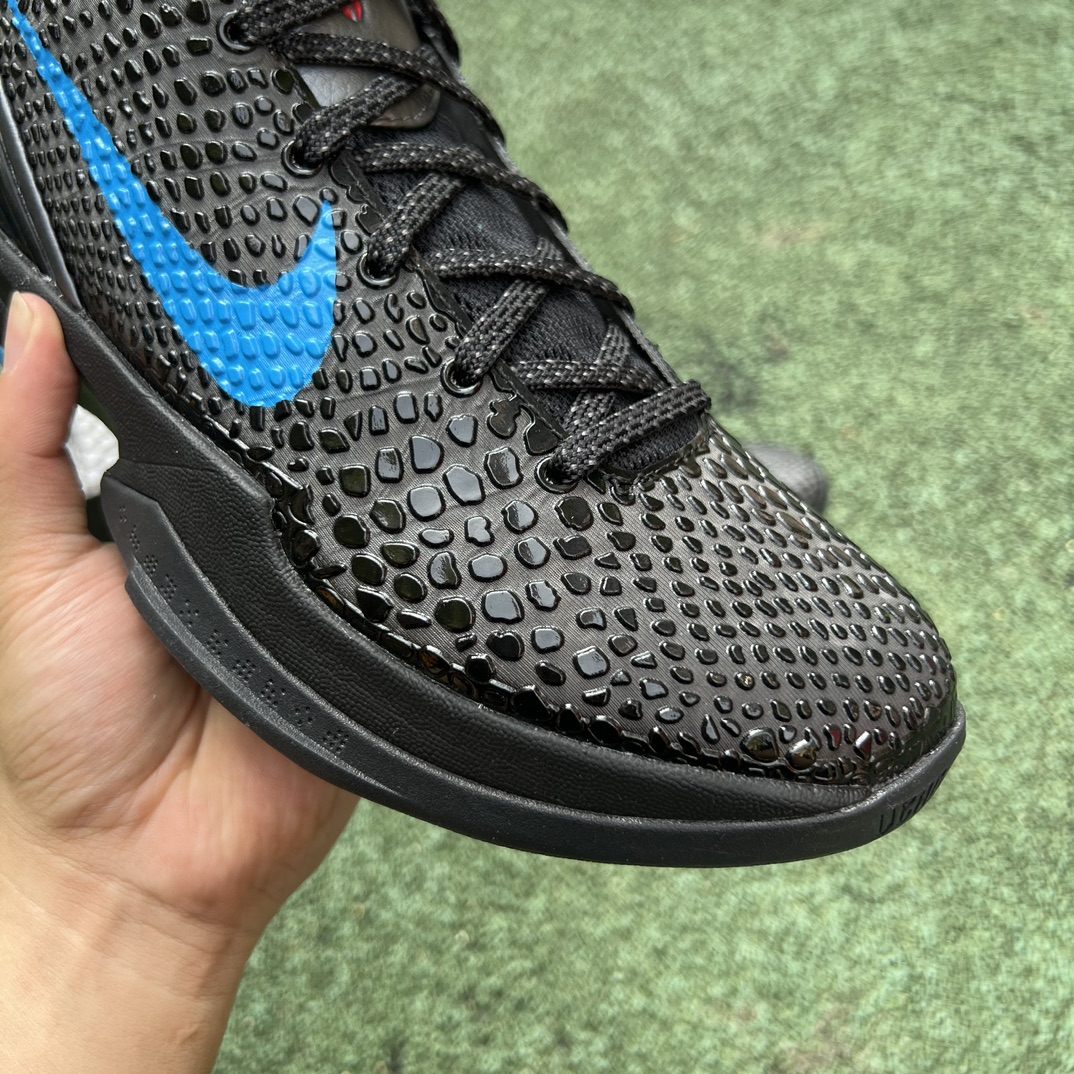 科比6黑蓝s2纯原版尺码40-48.5NikeZoomKobe6男子低帮篮球鞋耐磨舒适运动鞋-6偏小0.