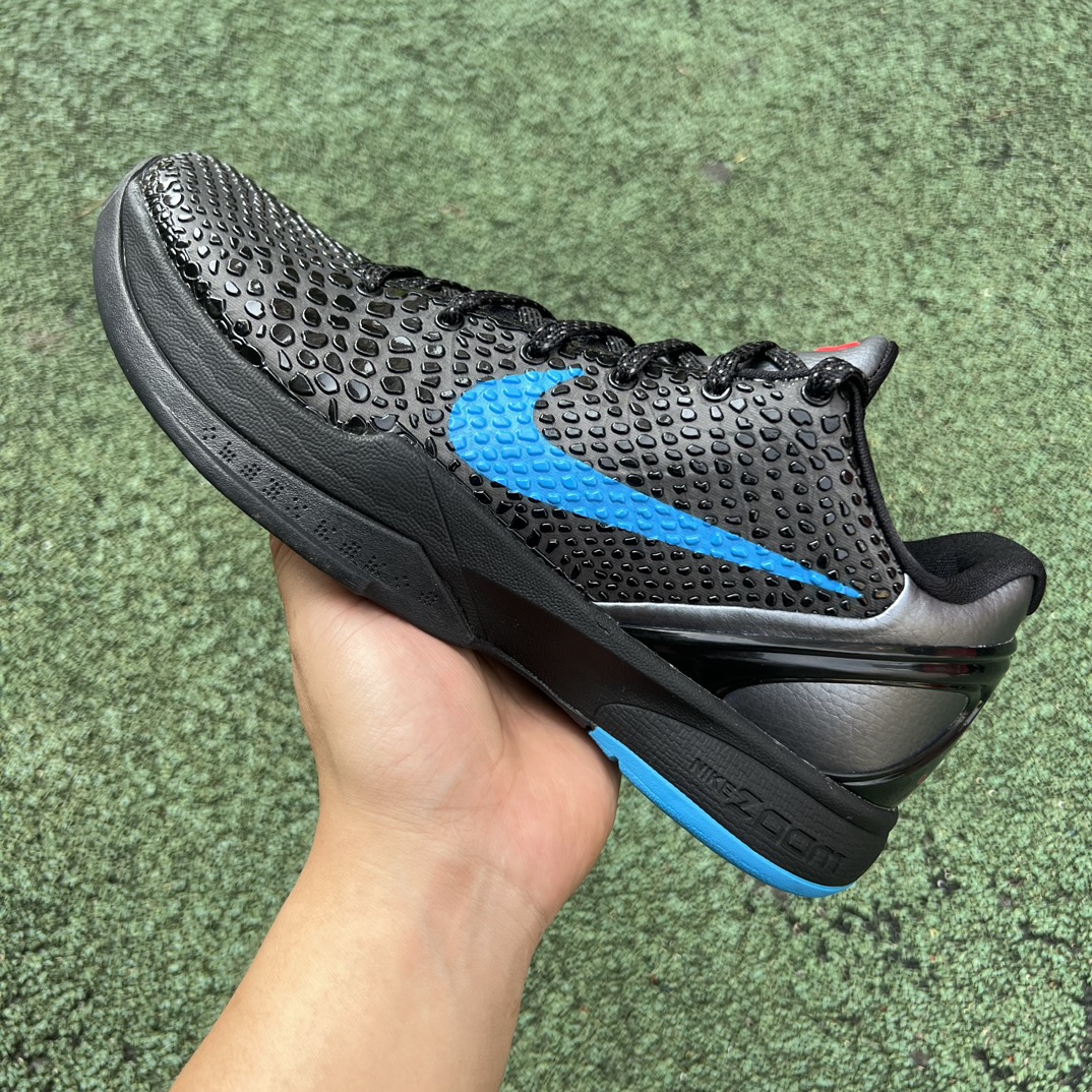 科比6黑蓝s2纯原版尺码40-48.5NikeZoomKobe6男子低帮篮球鞋耐磨舒适运动鞋-6偏小0.