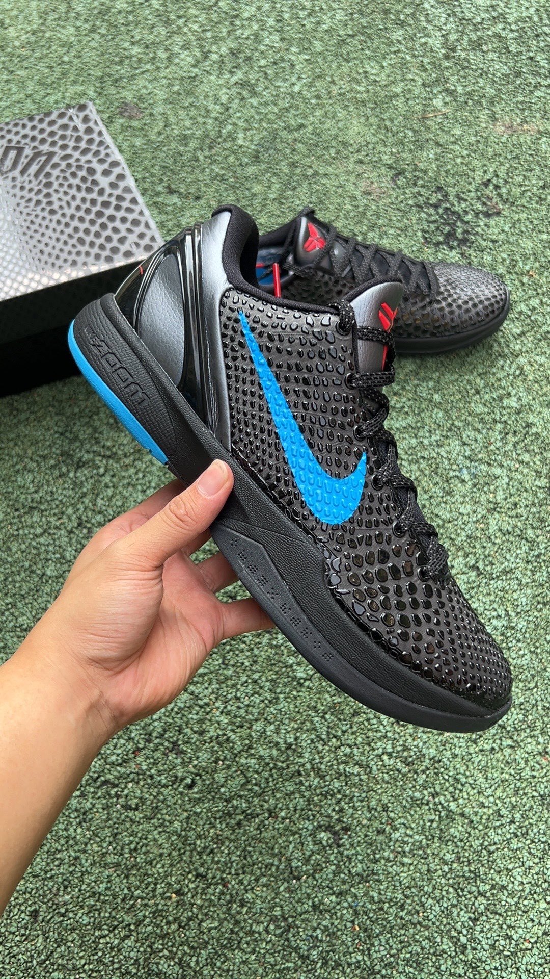 科比6黑蓝s2纯原版尺码40-48.5NikeZoomKobe6男子低帮篮球鞋耐磨舒适运动鞋-6偏小0.