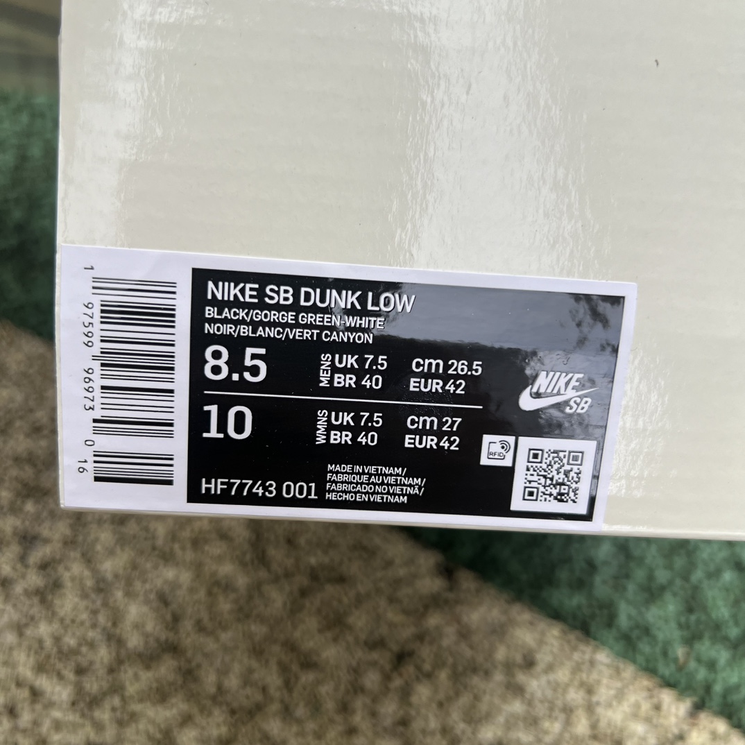 特价s2纯原版 Dunk 黑绿 绿水鬼 尺码：36-40 44.5 45