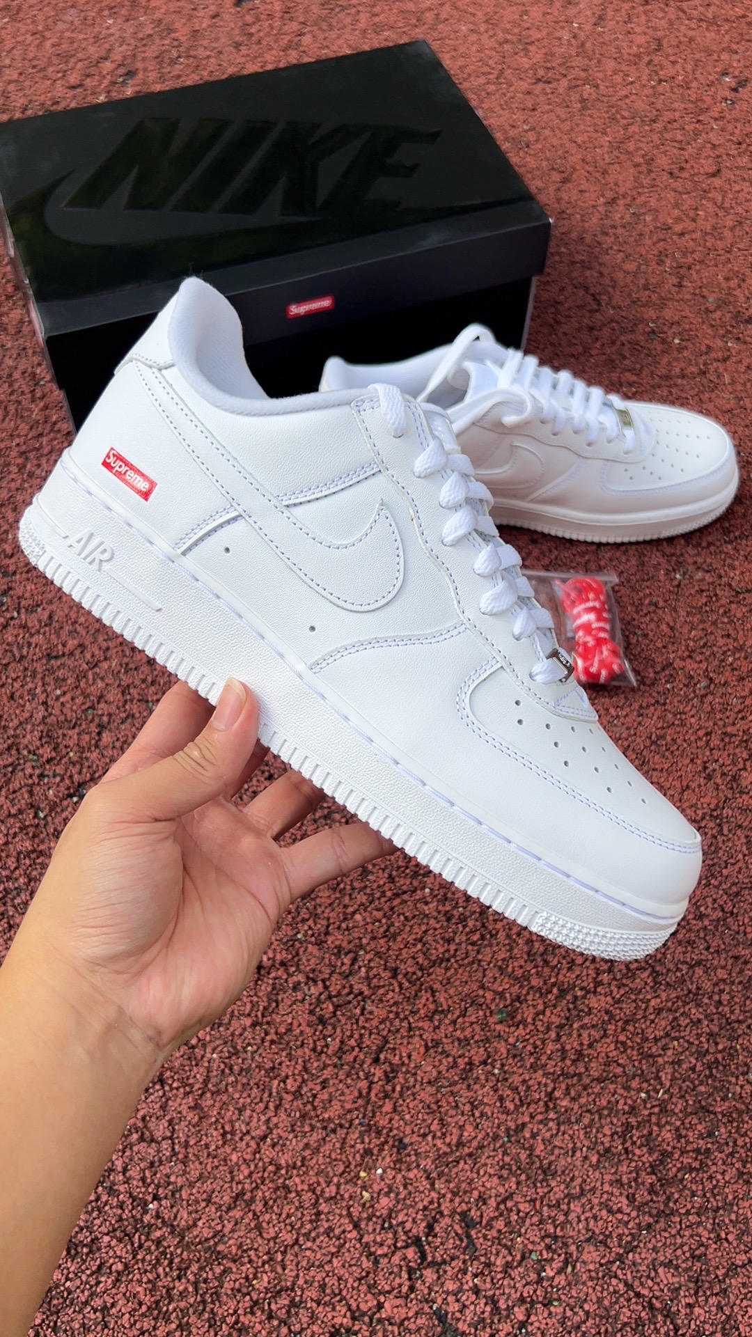 空军AF1白红sup尺码40-46xpsupremexNike/耐克AirForce1cu9225-10